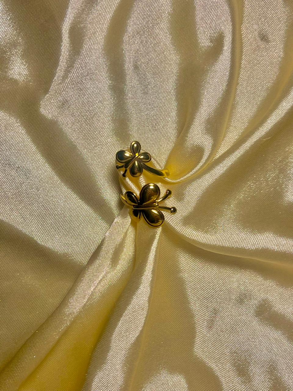 Elegant Gold-Plated Butterfly Adjustable Ring – Delicate & Stylish Fashion Jewelry