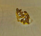 Nature-Inspired Gold Leaf Stainless Steel Ring – Adjustable Fit