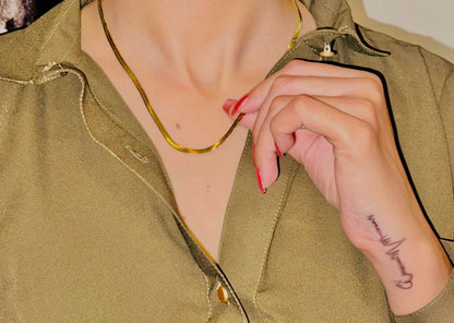 Sleek Snake Chain Necklace – Gold & Silver (Unisex | Stainless Steel)