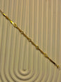 Gold Stainless Steel Bracelet with Crystal Accents