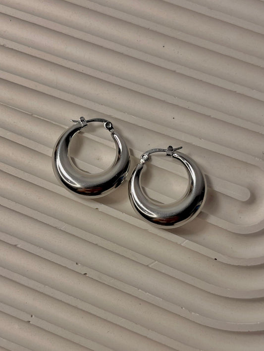 Chunky Silver Hoop Earrings – Bold & Timeless