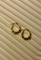 Classic Bamboo Style Gold Hoop Earrings – Trendy & Timeless
