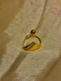 Minimalist Gold-Plated Adjustable Wave Ring