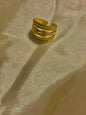 Vintage Rope Band Gold Ring – Adjustable Boho Statement Piece