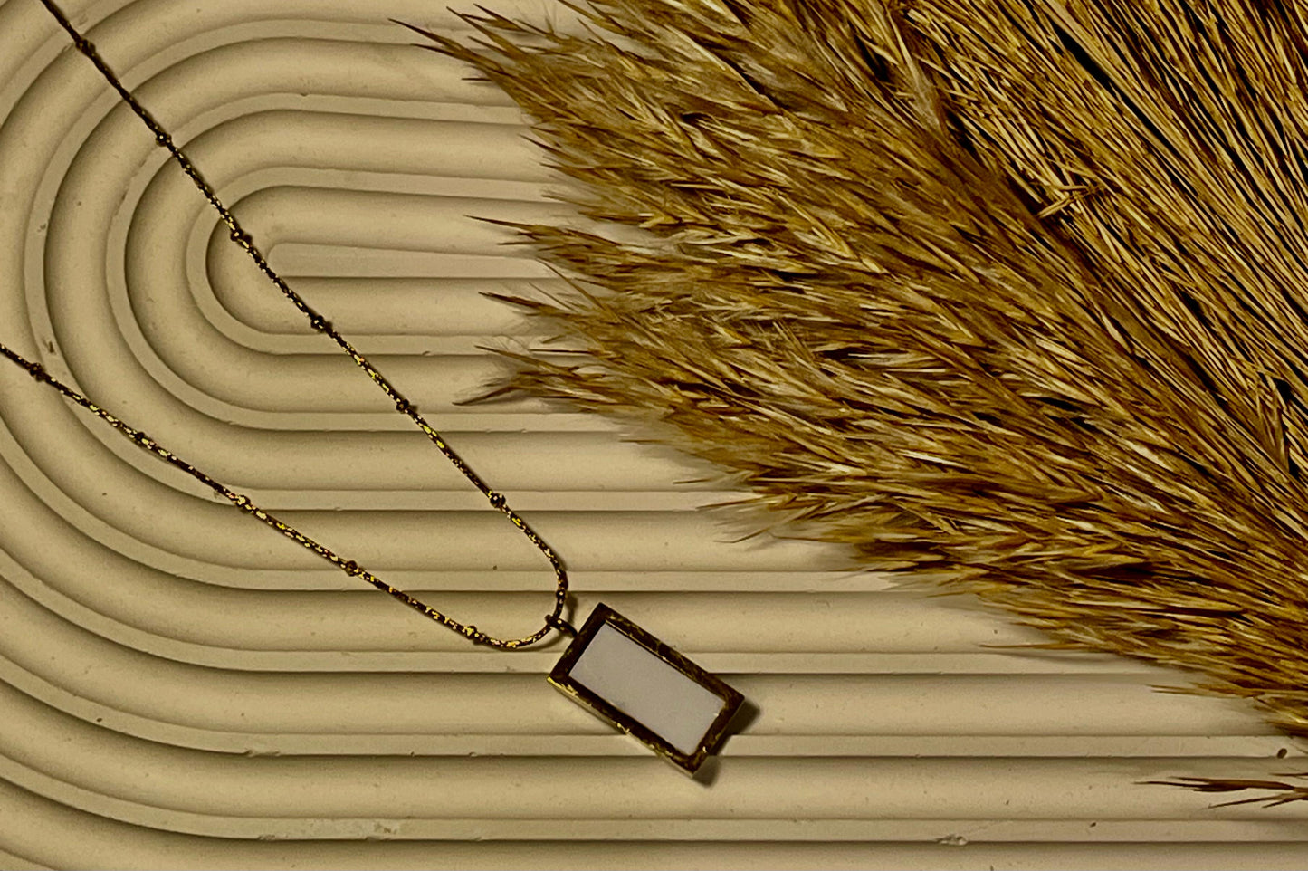 ✨ Two-Sided Stainless Steel Rectangle Pendant with Elegant Chain ✨