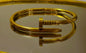 Gold Nail Bangle – High-Quality Stainless Steel